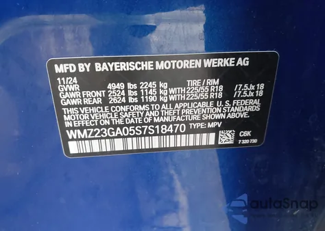 2025 Mini Countryman Cooper S from USA, damaged, VIN WMZ23GA05S7S18470